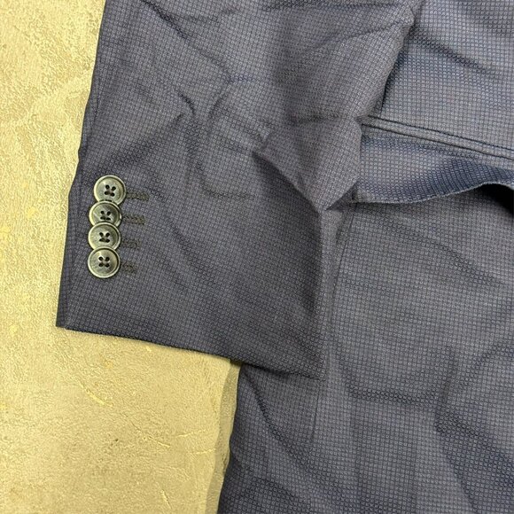 Hugo Boss Suit 2pc Nailhead 100s Wool Blue "C-Jays1" 42 S 34x23 - Picture 3 of 16